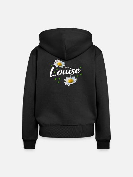 Louise - Frauen Premium Bio Zip Hoodie - Schwarz