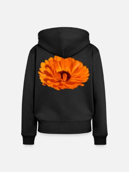 Ringelblume - Frauen Premium Bio Zip Hoodie - Schwarz