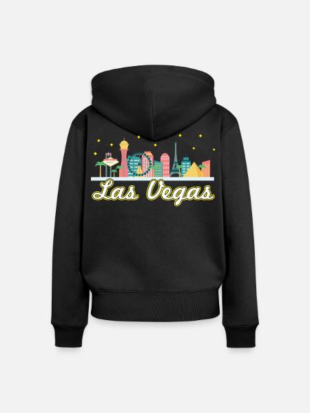Las Vegas Strip - Frauen Premium Bio Zip Hoodie - Schwarz