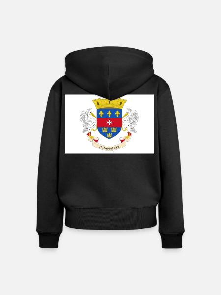 Saint Barthélemy - Frauen Premium Bio Zip Hoodie - Schwarz