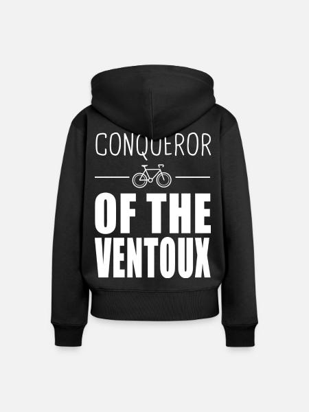 Eroberer des Ventoux - Frauen Premium Bio Zip Hoodie - Schwarz