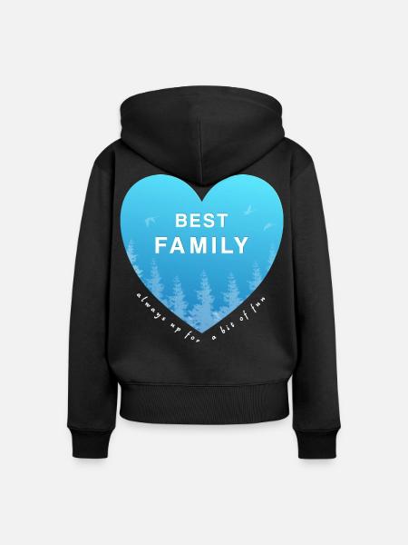 beste family - Frauen Premium Bio Zip Hoodie - Schwarz