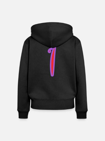1 - Frauen Premium Bio Zip Hoodie - Schwarz