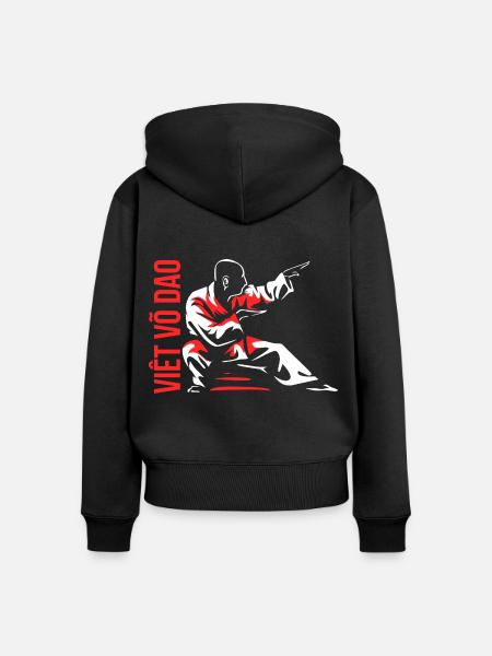 Dynamischer Vovinam Kampfsport - Frauen Premium Bio Zip Hoodie - Schwarz