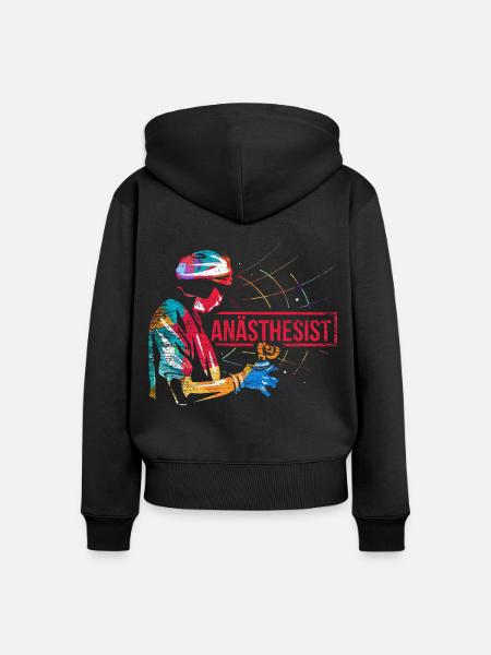 Ruhiger Anästhesist Operationssaal - Frauen Premium Bio Zip Hoodie - Schwarz
