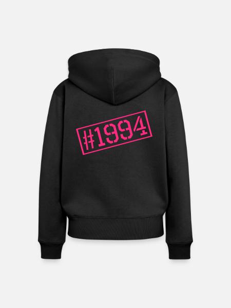 1994 - Frauen Premium Bio Zip Hoodie - Schwarz