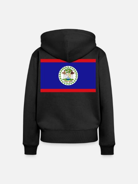 Belize - Frauen Premium Bio Zip Hoodie - Schwarz