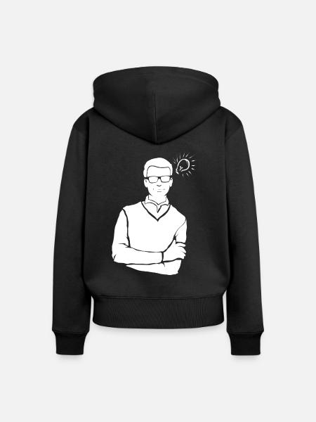 Glühbirne Idee Geistesblitz Geschenk Erfinder - Frauen Premium Bio Zip Hoodie - Schwarz