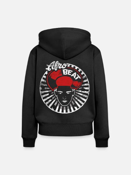 Pulsierender Afro Beat Rhythmus - Frauen Premium Bio Zip Hoodie - Schwarz