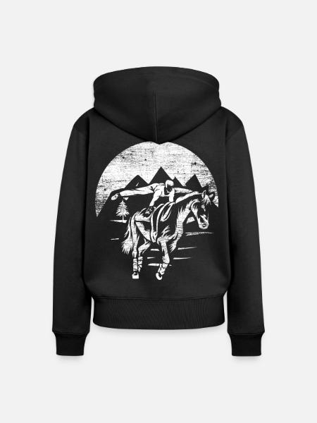 Grazioese Voltigierkür Mannschaft - Frauen Premium Bio Zip Hoodie - Schwarz