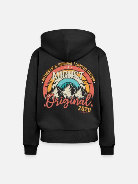 August 2020 August Jubiläum 2020 August - Frauen Premium Bio Zip Hoodie - Schwarz