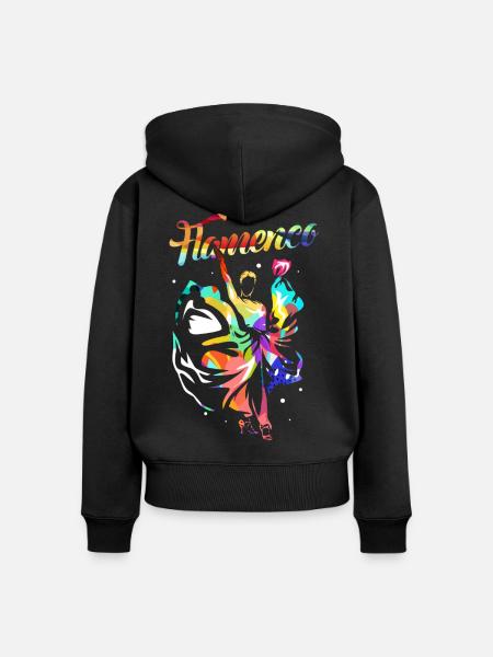 Leidenschaftlicher Flamenco Tänzer - Frauen Premium Bio Zip Hoodie - Schwarz