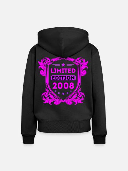 2008 - Frauen Premium Bio Zip Hoodie - Schwarz