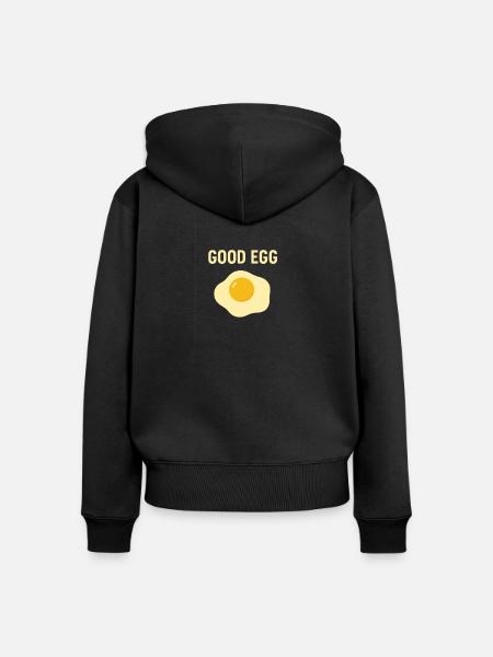 Good Egg - Frauen Premium Bio Zip Hoodie - Schwarz