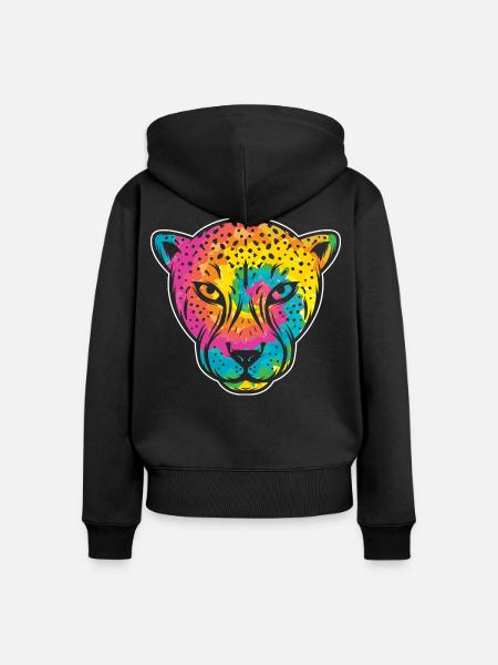 Gepardenflüsterer Wildtier Tierpfleger - Frauen Premium Bio Zip Hoodie - Schwarz
