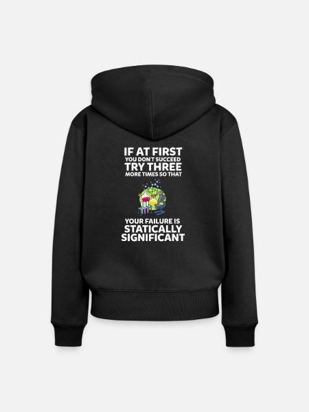 Wissenschaft Wissenschaftler - Frauen Premium Bio Zip Hoodie - Schwarz