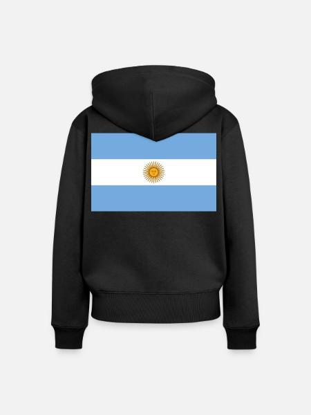 Argentinien - Frauen Premium Bio Zip Hoodie - Schwarz