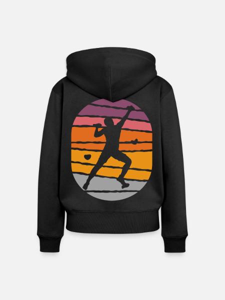 Bergsteiger Boulder Klettern Bouldern - Frauen Premium Bio Zip Hoodie - Schwarz