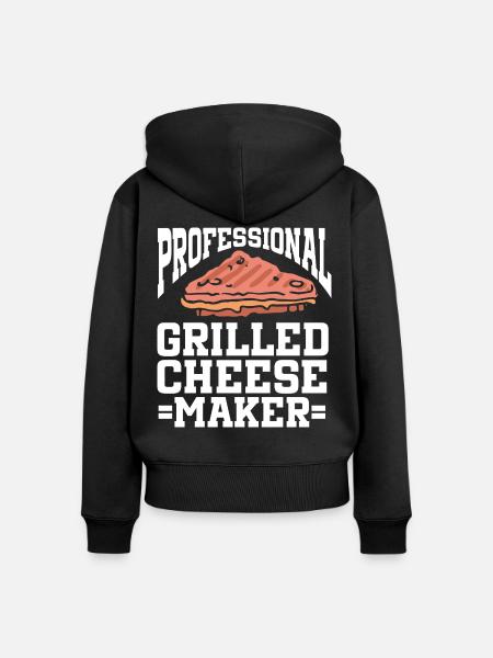 Cheese Making Cheese Lover - Frauen Premium Bio Zip Hoodie - Schwarz