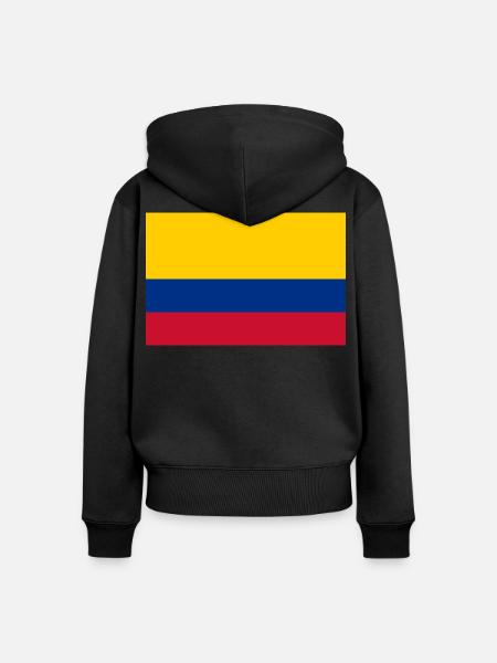 Kolumbien - Frauen Premium Bio Zip Hoodie - Schwarz