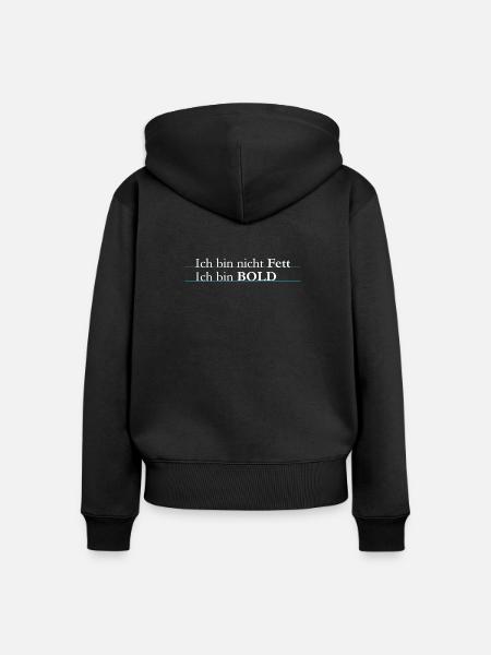 ich bin bold - Frauen Premium Bio Zip Hoodie - Schwarz