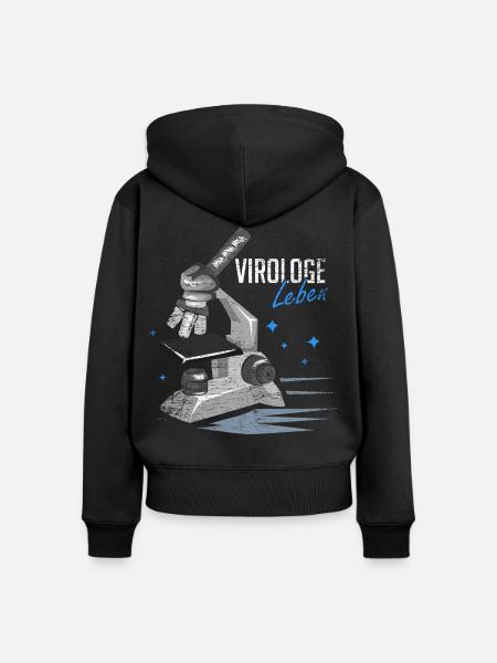 Neugieriger Virologe Virenforschung - Frauen Premium Bio Zip Hoodie - Schwarz