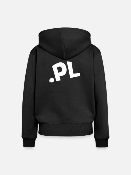 Polen Internet-Code des Landes - Frauen Premium Bio Zip Hoodie - Schwarz