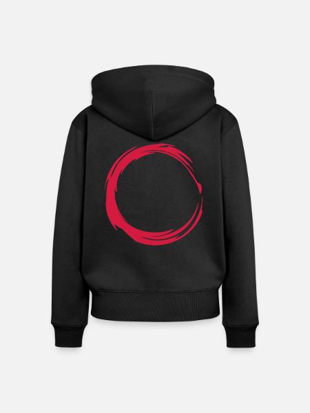 Kreis Design Symbol - Frauen Premium Bio Zip Hoodie - Schwarz