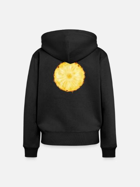 Ananas - Frauen Premium Bio Zip Hoodie - Schwarz