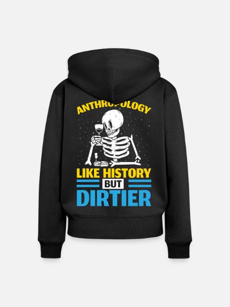 Anthropologie Wie Geschichte, aber schmutziger - Frauen Premium Bio Zip Hoodie - Schwarz