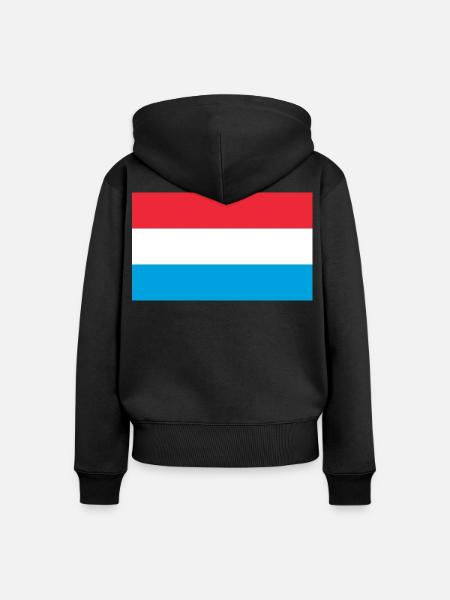 Luxemburg - Frauen Premium Bio Zip Hoodie - Schwarz