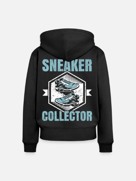 Sneaker Sammler Schuhsammlung Sneakerhead - Frauen Premium Bio Zip Hoodie - Schwarz