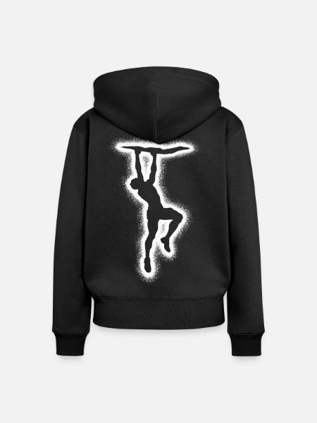 Bouldern Bergsteigen Kletterer Männer Klettern - Frauen Premium Bio Zip Hoodie - Schwarz