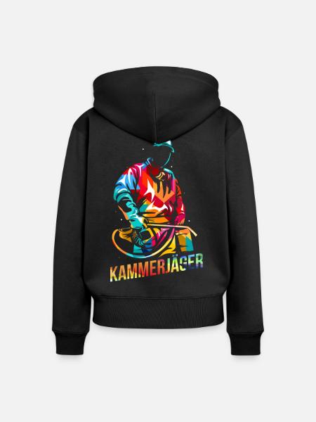 Flinker Kammerjäger Schädlingsbekämpfung - Frauen Premium Bio Zip Hoodie - Schwarz