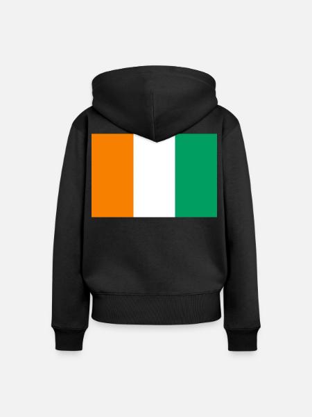 Elfenbeinküste - Frauen Premium Bio Zip Hoodie - Schwarz