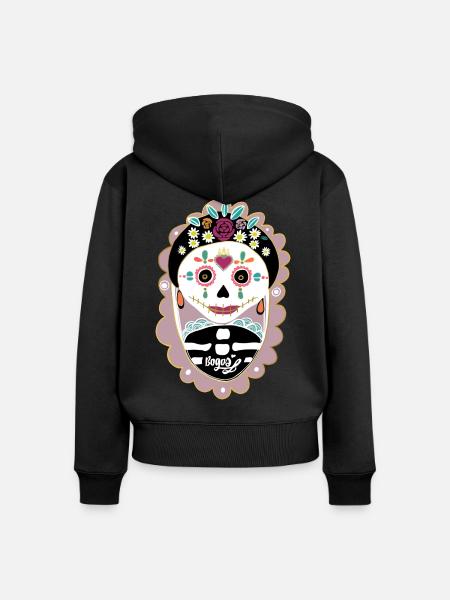 Halloween 🎃 - Frauen Premium Bio Zip Hoodie - Schwarz