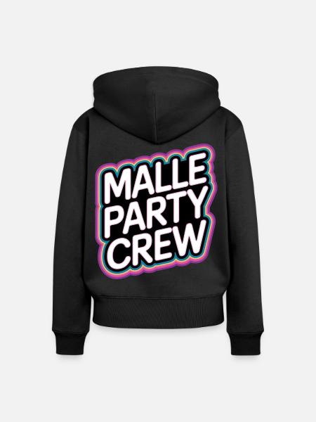 Malle Party Crew Mallorca - Frauen Premium Bio Zip Hoodie - Schwarz