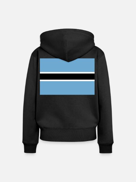 Botsuana - Frauen Premium Bio Zip Hoodie - Schwarz