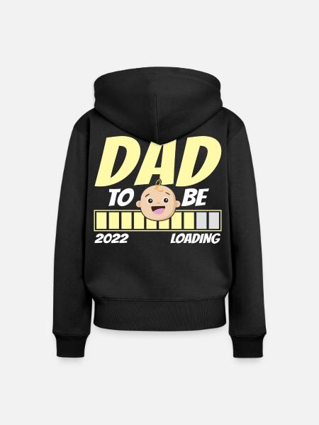 Werde Vater 2022 Loading Papa - Frauen Premium Bio Zip Hoodie - Schwarz