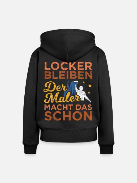 Maler - Frauen Premium Bio Zip Hoodie - Schwarz
