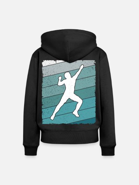 Klettern Bouldern Bergsteiger Boulder - Frauen Premium Bio Zip Hoodie - Schwarz