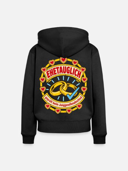 Ehetauglich Junggesellenabschied - Frauen Premium Bio Zip Hoodie - Schwarz