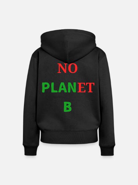 No Plan(et) B  - Frauen Premium Bio Zip Hoodie - Schwarz