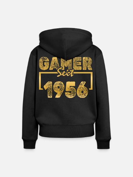 1956 - Frauen Premium Bio Zip Hoodie - Schwarz