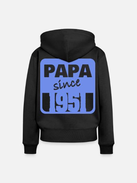 Vater 1951 - Frauen Premium Bio Zip Hoodie - Schwarz