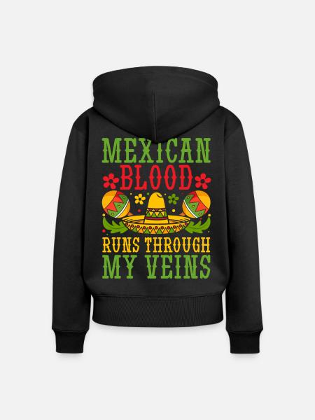 Mexican Mexico - Frauen Premium Bio Zip Hoodie - Schwarz