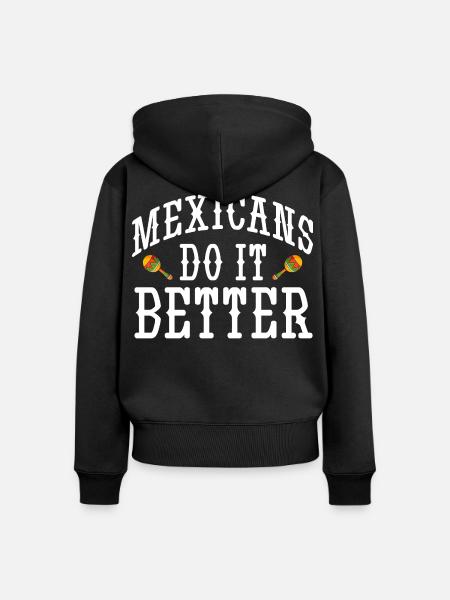 Mexican Mexico - Frauen Premium Bio Zip Hoodie - Schwarz