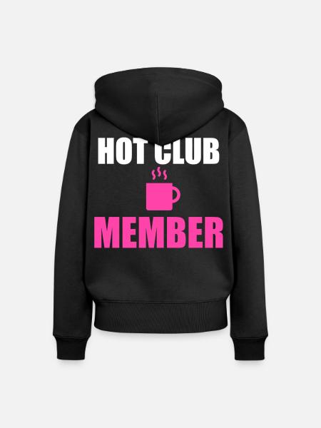 Hot Club-Mitglied Kaffeetasse - Frauen Premium Bio Zip Hoodie - Schwarz