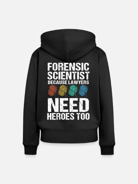 Forensik Forensiker Rechtsmedizin - Frauen Premium Bio Zip Hoodie - Schwarz