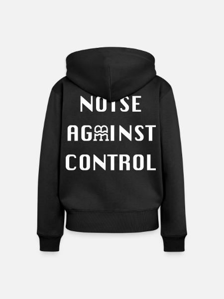 Lärm gegen Kontrolle - Frauen Premium Bio Zip Hoodie - Schwarz